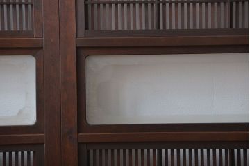 古民具・骨董　裏障子付き格子戸4枚セット(2)