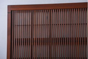 大正ロマン　裏障子付き　格子戸2枚セット