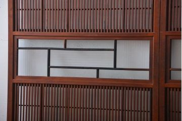 大正ロマン　裏障子付き　格子戸2枚セット