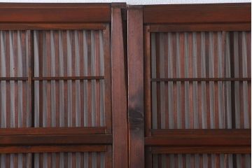 大正ロマン　裏障子付き　格子戸2枚セット