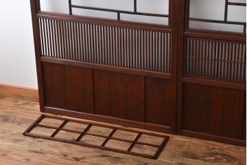 大正ロマン　裏障子付き　格子戸2枚セット