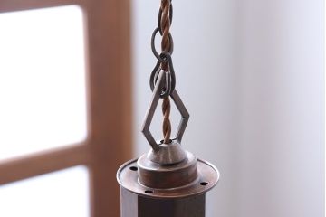 イギリスアンティーク　上品なガラス照明