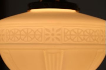 昭和レトロ　陽刻ガラス照明(1)