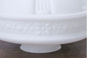 昭和レトロ　陽刻ガラス照明(1)