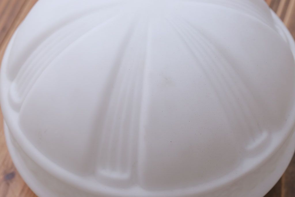 昭和レトロ　陽刻ガラス照明(2)