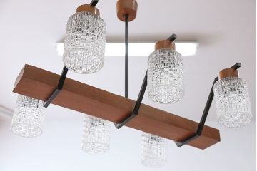 北欧ビンテージ　6連天井照明