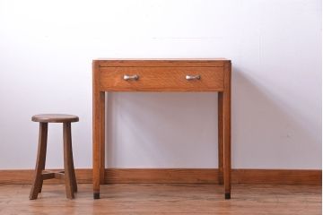 アンティーク家具　イギリスアンティーク　オーク材　引き出し付きデスク