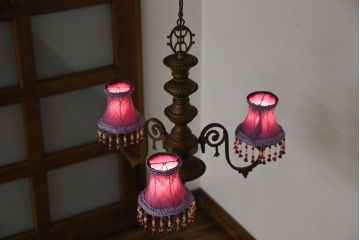 イギリスアンティーク　綺麗な銅製シャンデリア