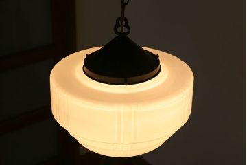 昭和レトロ　ガラスシェード照明