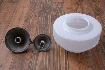 昭和レトロ　ガラスシェード照明
