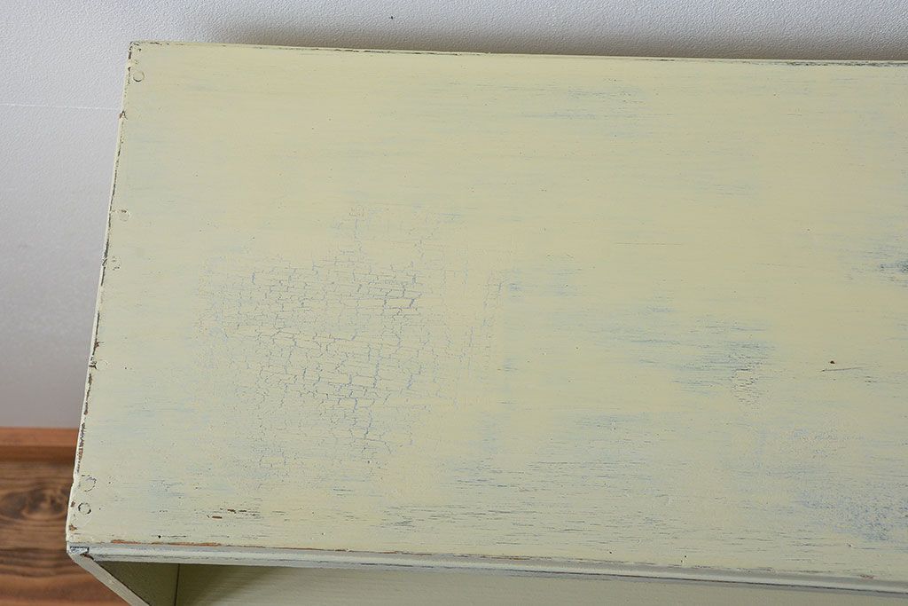 レトロ家具　昭和レトロ　アンティークペイント本棚