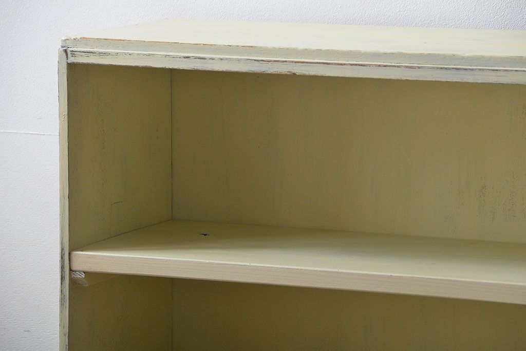 レトロ家具　昭和レトロ　アンティークペイント本棚
