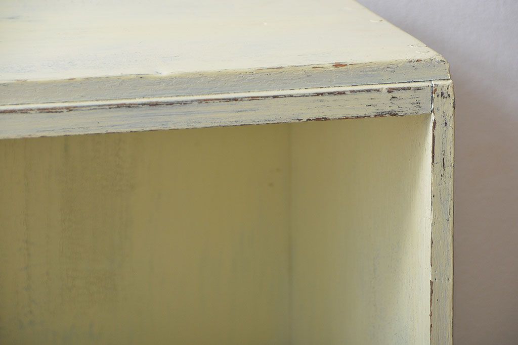 レトロ家具　昭和レトロ　アンティークペイント本棚