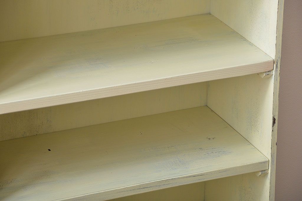 レトロ家具　昭和レトロ　アンティークペイント本棚