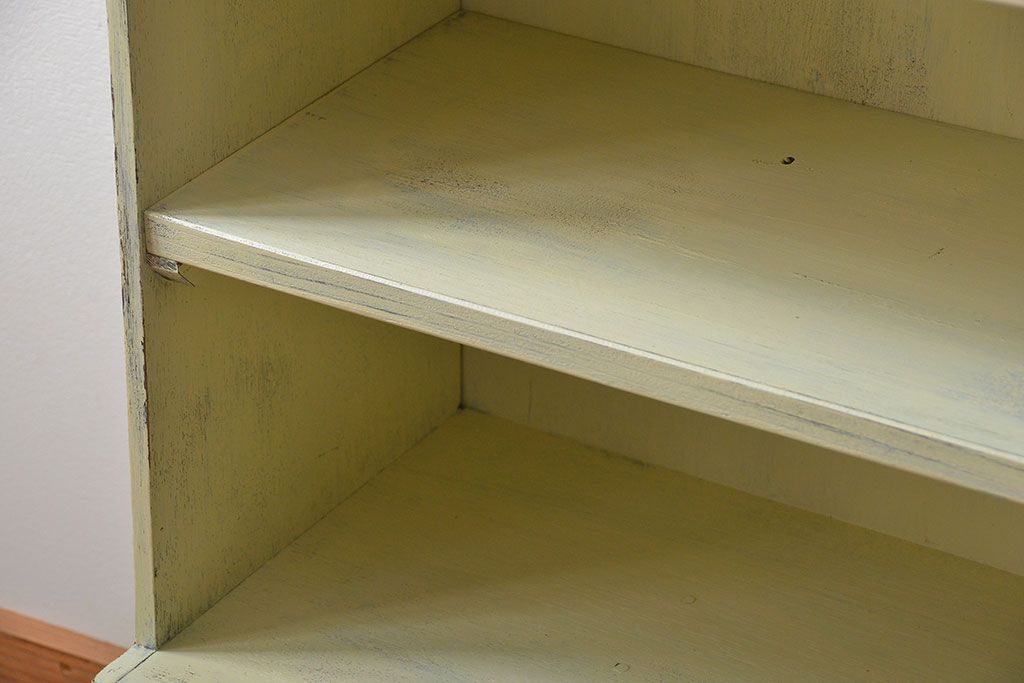 レトロ家具　昭和レトロ　アンティークペイント本棚