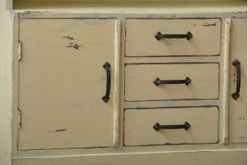 レトロ家具　昭和レトロ　アンティークペイント本棚