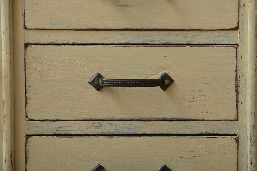 レトロ家具　昭和レトロ　アンティークペイント本棚