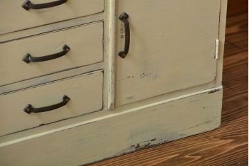 レトロ家具　昭和レトロ　アンティークペイント本棚