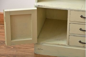 レトロ家具　昭和レトロ　アンティークペイント本棚