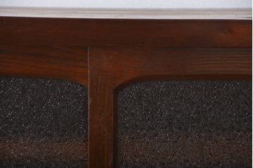 レトロ家具　昭和レトロ　前面栗材　ダイヤガラス入り収納棚(2)
