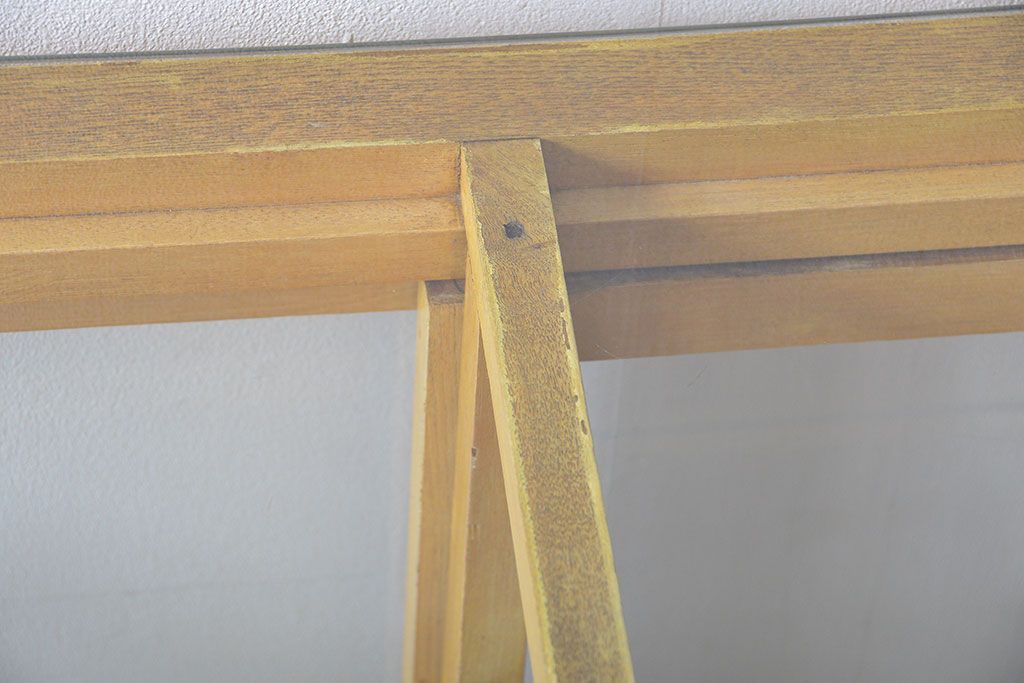 レトロ家具　昭和レトロ　ナラ材!脚付きガラスケース