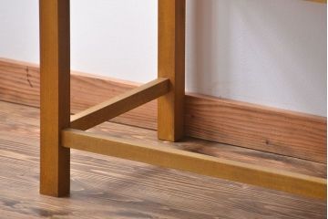 レトロ家具　昭和レトロ　ナラ材!脚付きガラスケース