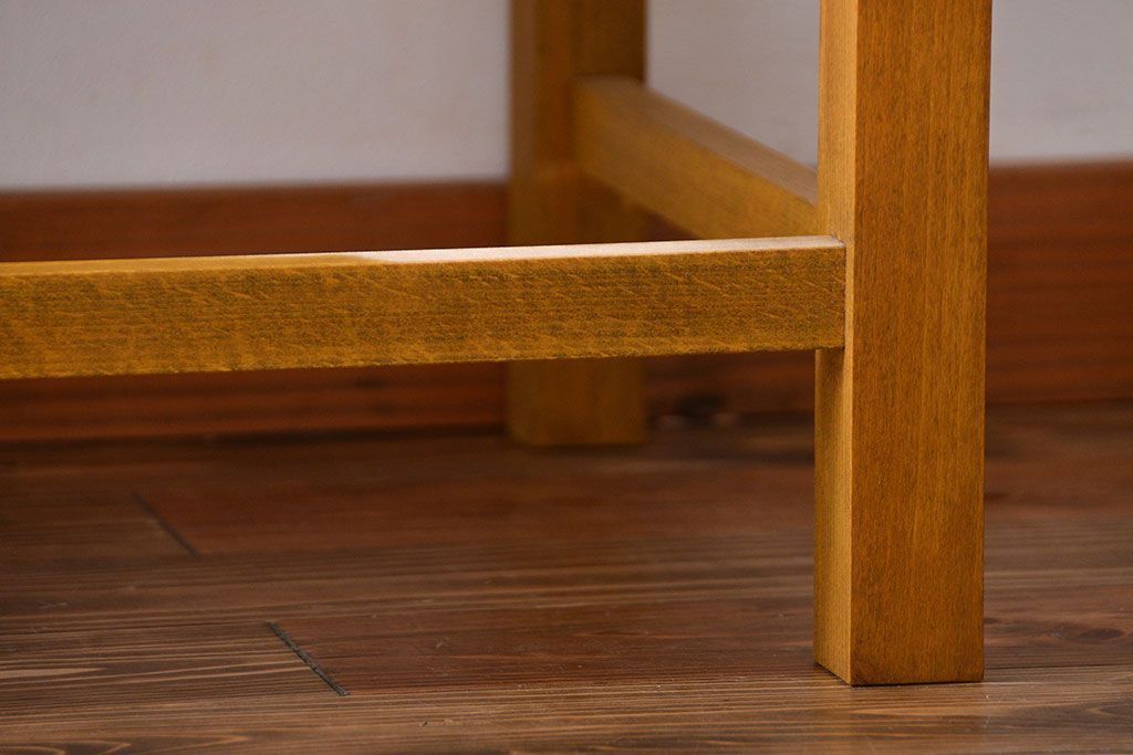 レトロ家具　昭和レトロ　ナラ材!脚付きガラスケース