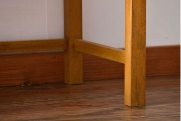 レトロ家具　昭和レトロ　ナラ材!脚付きガラスケース