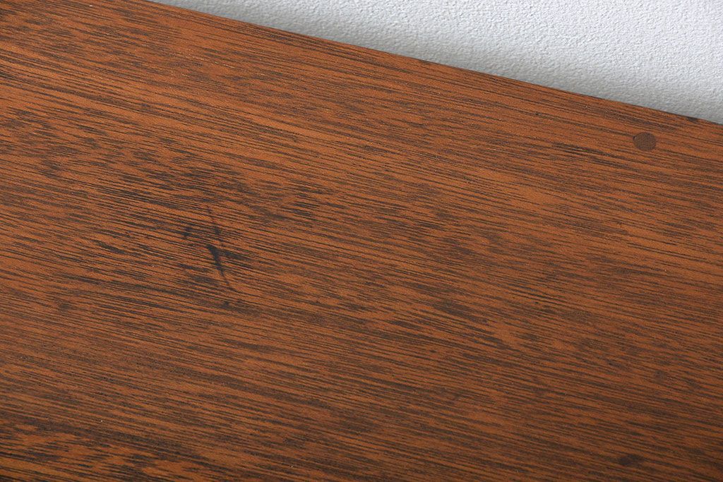 アンティーク家具　黒板扉付き!おうちカフェ風　気泡ガラス入り脚付き収納戸棚