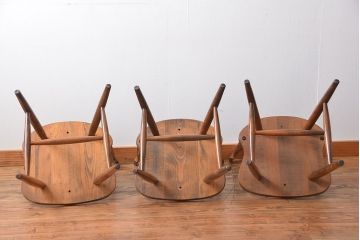  中古　ブナ材　スティックバックチェア　3脚セット