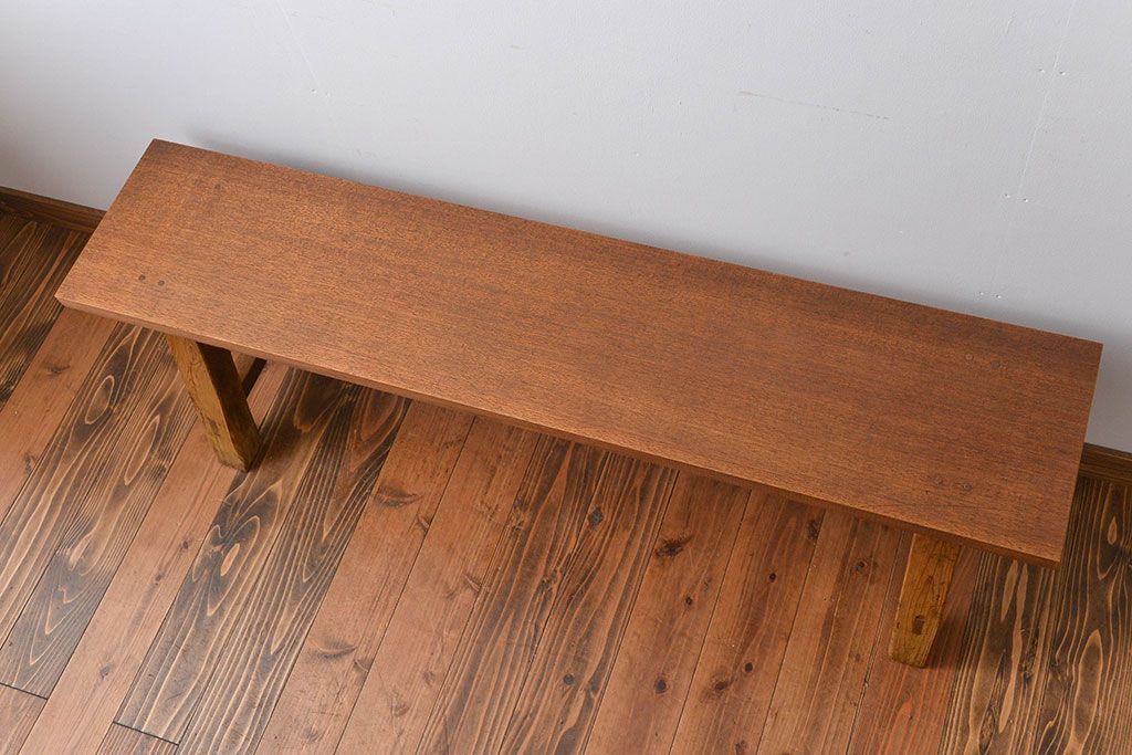 アンティーク家具　古い木のアンティークベンチ