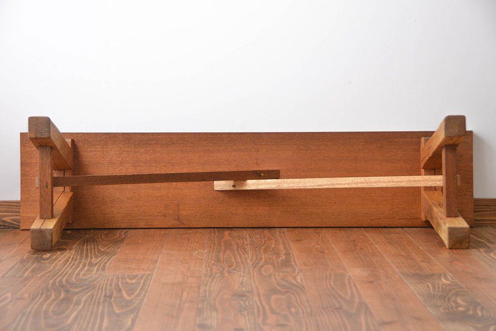 アンティーク家具　古い木のアンティークベンチ