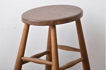 アンティーク家具　イギリスアンティーク　お洒落なハイスツール(1)