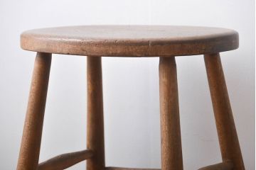 アンティーク家具　イギリスアンティーク　お洒落なハイスツール(1)