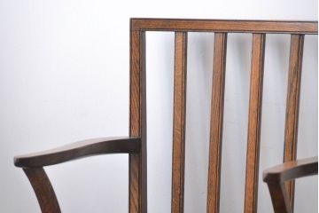アンティーク家具　【イギリスアンティーク・大きなチェア2脚セット】イギリスアンティーク　オーク材　大きなアームチェア2脚セット