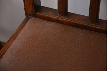 アンティーク家具　【イギリスアンティーク・大きなチェア2脚セット】イギリスアンティーク　オーク材　大きなアームチェア2脚セット