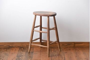 アンティーク家具　イギリスアンティーク　お洒落なハイスツール(椅子、チェア)(2)