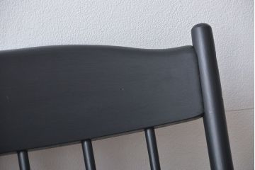 中古　座面本革　お洒落なロッキングチェア