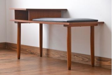 ヴィンテージ家具　北欧ビンテージ　チーク材　ベンチテーブル