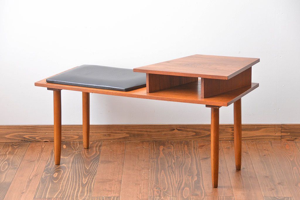 ヴィンテージ家具　北欧ビンテージ　チーク材　ベンチテーブル