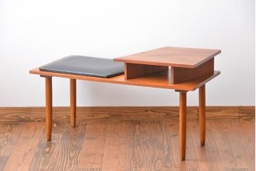 ヴィンテージ家具　北欧ビンテージ　チーク材　ベンチテーブル