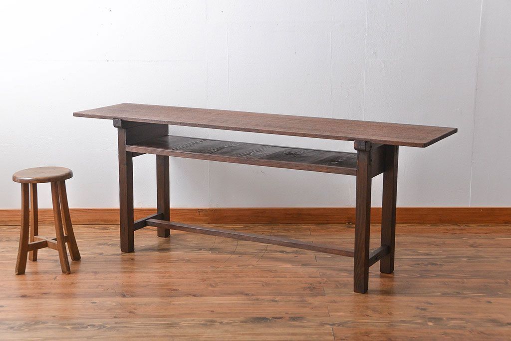 アンティーク家具　アンティーク　横長テーブル(1)