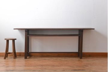 アンティーク家具　アンティーク　シンプルな横長テーブル(作業台)(2)