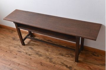 アンティーク家具　アンティーク　シンプルな横長テーブル(作業台)(2)