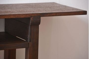 アンティーク家具　アンティーク　シンプルな横長テーブル(作業台)(2)