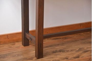 アンティーク家具　アンティーク　シンプルな横長テーブル(作業台)(2)