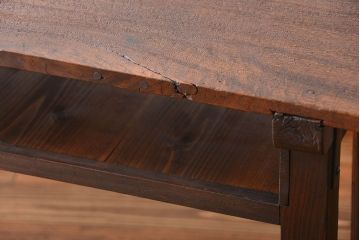 アンティーク家具　アンティーク　シンプルな横長テーブル(作業台)(2)