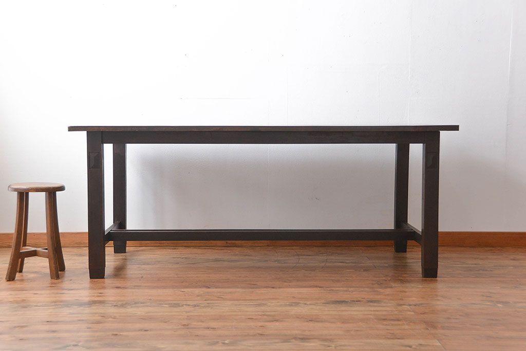 アンティーク家具　大正ロマン　カバ材　大きなダイニングテーブル