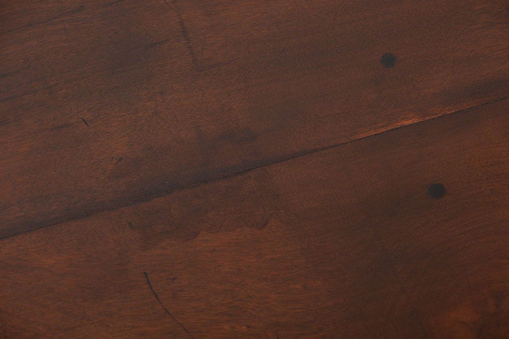 アンティーク家具　大正ロマン　カバ材　大きなダイニングテーブル