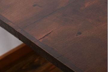 アンティーク家具　大正ロマン　カバ材　大きなダイニングテーブル